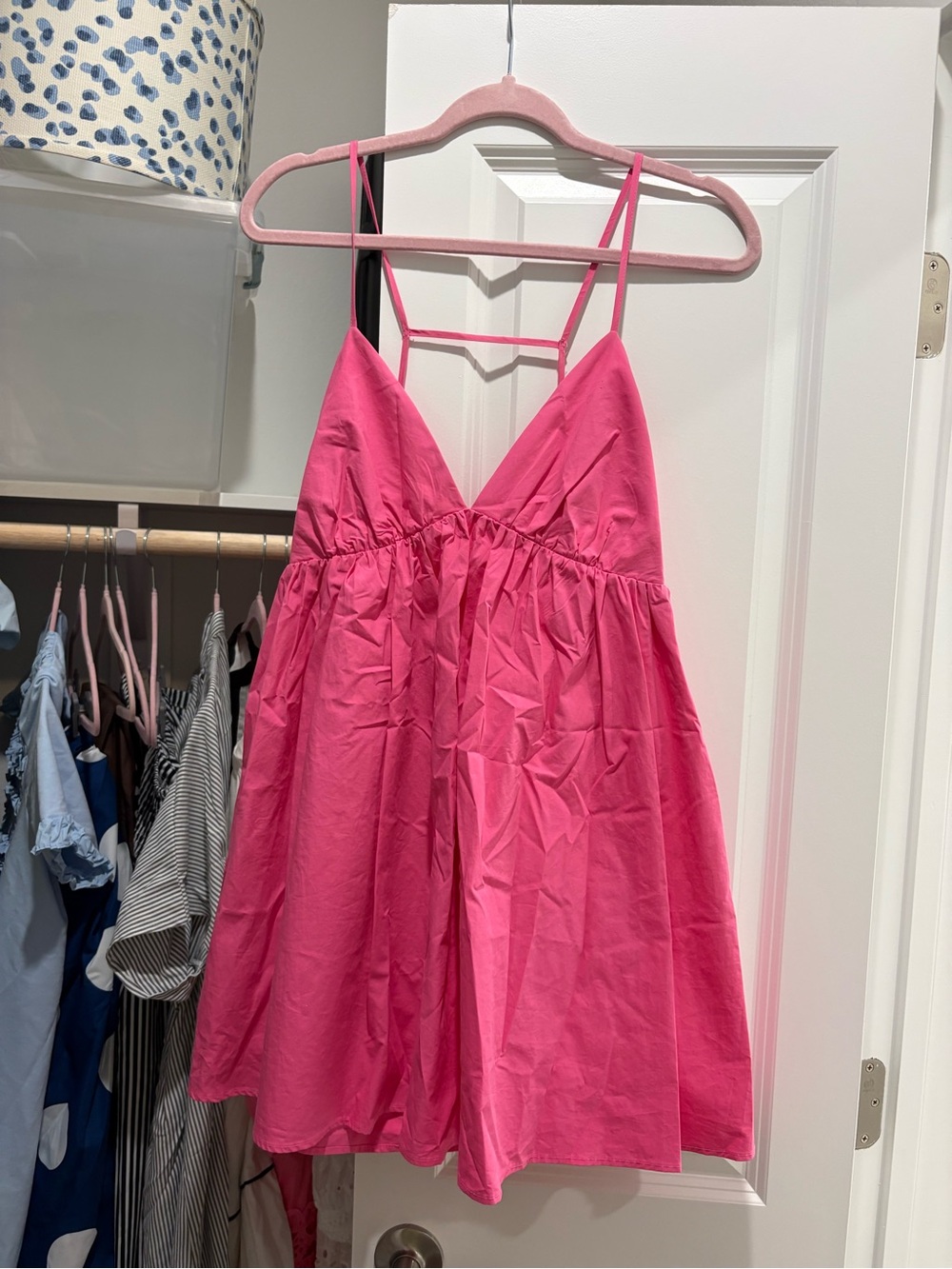Women’s Pink Spaghetti-Strap One-Piece Dress